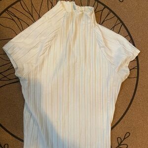 Ribbed Reformation mock turtleneck top